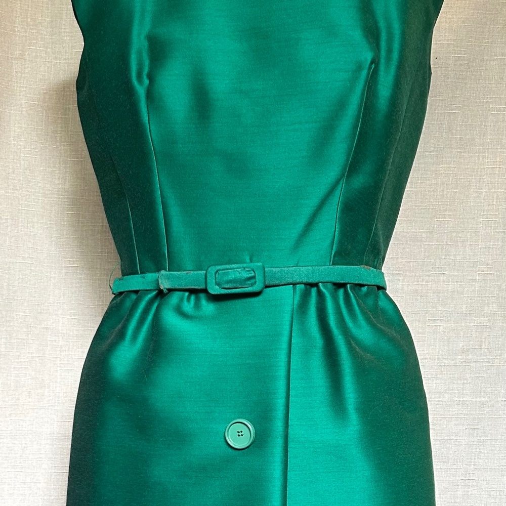 Vintage custom made 1960's sheath dress with waisted over jacket.